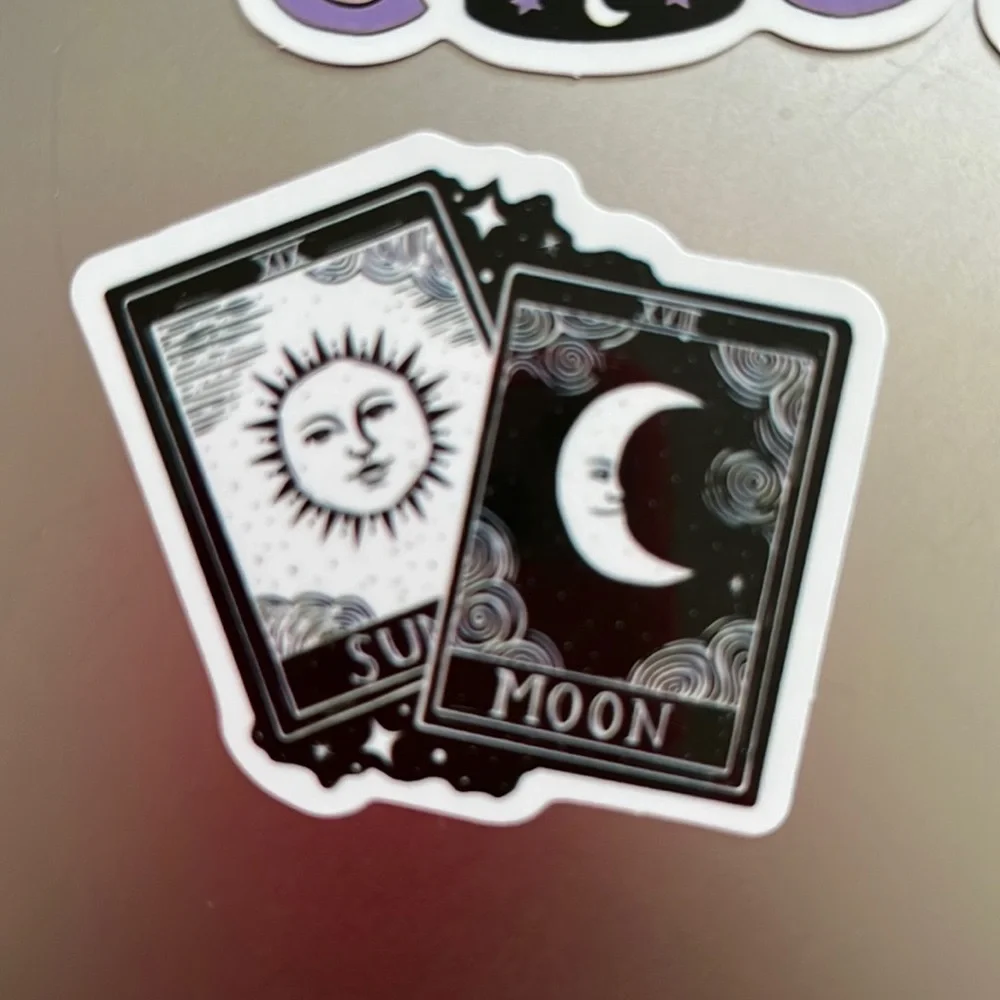 Set of 6 Witchy, Tarot & Crystal Waterproof Stickers